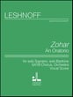 Zohar SATB Vocal Score cover